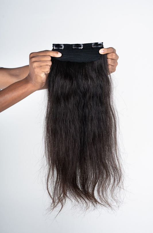 3-Clip Volumizer | 100% Remy Human Hair | Instant Volume & Length