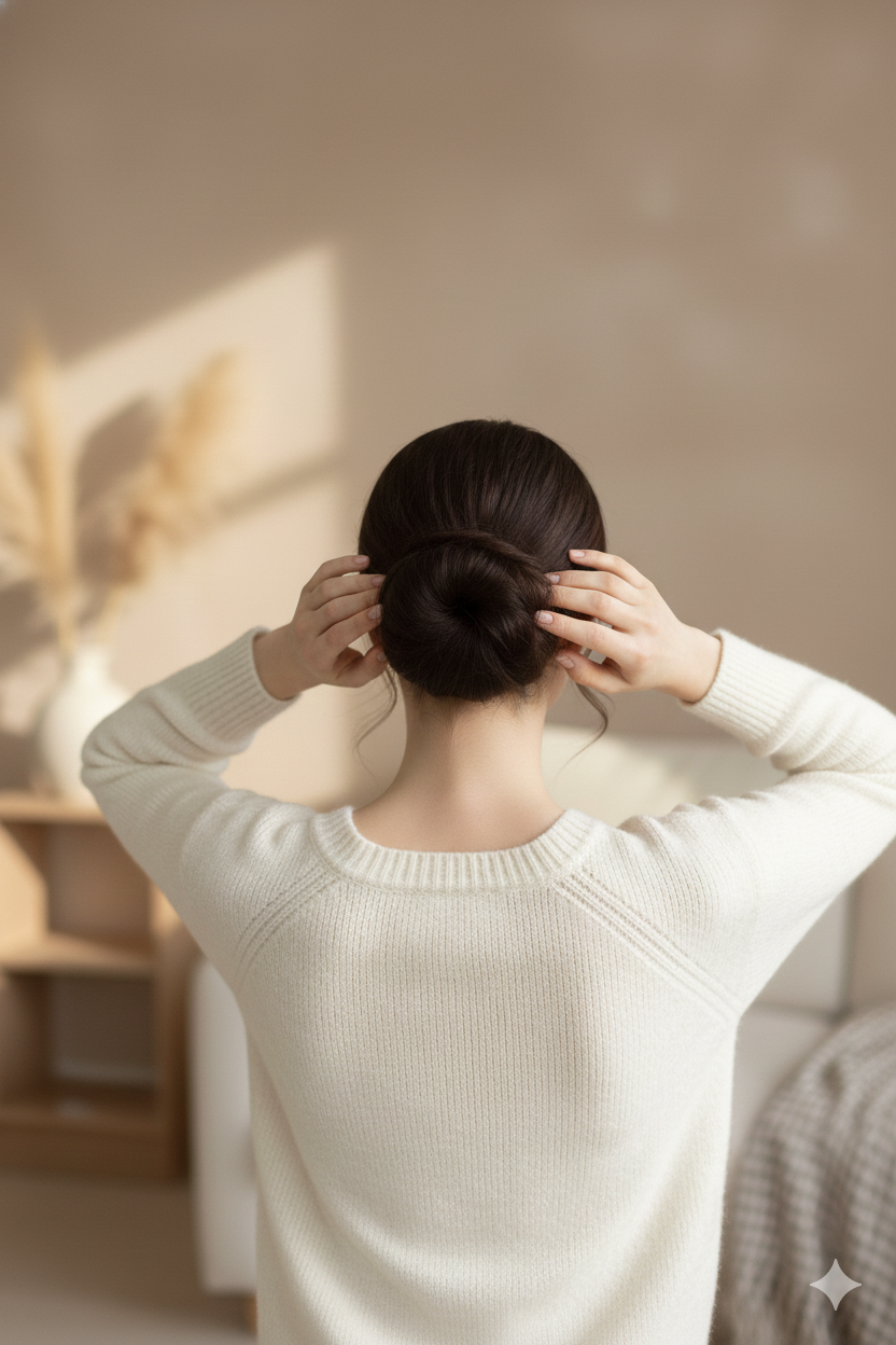 Messy Hair Bun – Effortless Style